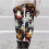 Dameslegging met hoge taille en spook- en pompoenprint, elastisch. 2