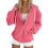 Damen-Kapuzenpullover mit Reißverschluss, lässig, Oversize, leicht 4