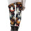 Dameslegging met hoge taille en spook- en pompoenprint, elastisch. 3