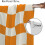 Checkerboard Curtains Boho Retro Beige Orange 72x63 in 4