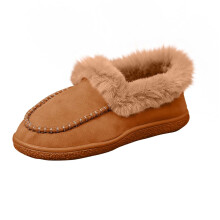 Dames winter instapschoenen met ronde neus, gevoerd met fleece, comfortabel