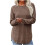 Dame casual tunika sweater løs pasform rund hals pullover 1