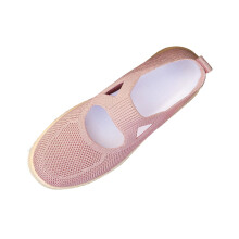 Pinkfarbene Damen-Mokassins aus Mesh, atmungsaktive flache Schuhe, Größe 7