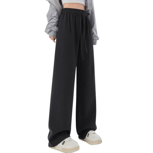 Mädchen Cargo-Jogginghose aus Jeansstoff, schwarz, Größe 9-10