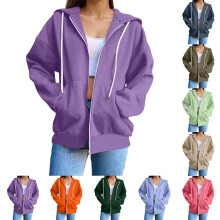 Kurtka z kapturem damska oversize beżowa XL
