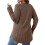Dame casual tunika sweater løs pasform rund hals pullover 4