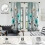Teal floral window curtains rustic country style 1 pair 3
