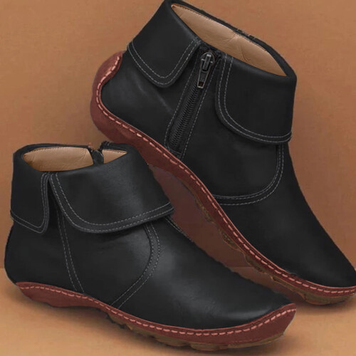 Damen-Winter-Schnürstiefeletten, einfarbig, hoher Absatz, Fransen 1