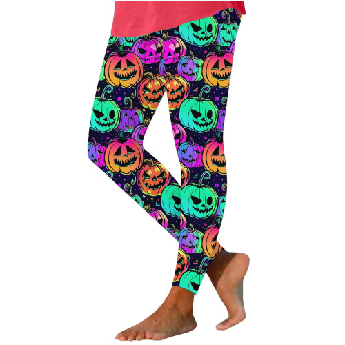 Women's Halloween Batwing Print Leggings Plus Size