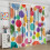 Polka Dot Curtains Watercolor Rainbow Pattern 42x54 Inch 4