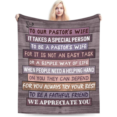 Pastor takknemlighetsteppe kristen gave 60x80 tommer