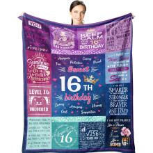 Couverture pour fille, 13e anniversaire, 152 x 127 cm