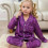 Girls' Glitter Satin Pajama Set Solid Color 2-Piece 1