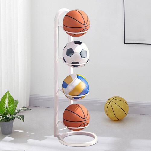 Basketball Stand Ball Holder 4-Tier Vertical Rack