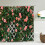 Duschvorhang aus Polyester, wasserdicht, 3D-Blumenmuster 1