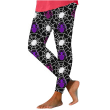Women's Pumpkin Print Leggings Plus Size Ankle Length