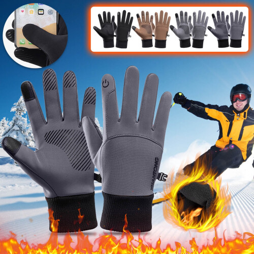 Winter Gloves Unisex Warm Water-Resistant Touchscreen 1 Pair