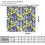 Lemon Leaf Curtains Blue Tile Print 55" W x 39" L 2