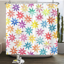 Waterdichte polyester douchegordijn met moderne print, 180x200 cm