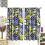 Lemon Leaf Curtains Blue Tile Print 55" W x 39" L 3
