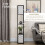 Modern Floor Lamp with 2 Shelves, Pull Chain Switch, Black White 6