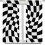 Hippie Checkered Curtains Black White Grid 72" W x 63" L 5