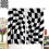 Hippie Checkered Curtains Black White Grid 72" W x 63" L 2