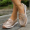 Γυναικεία Loafers Slip-On από Ροζ Χρυσό σε Μεταλλικό Χρώμα από Δέρμα PU 7