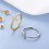 Bague croix en acier inoxydable argenté, taille 8 5