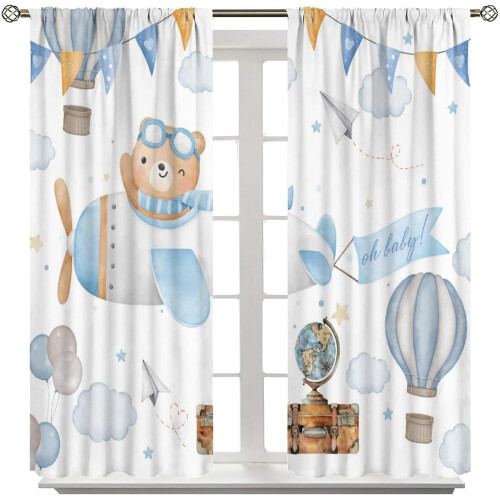 Zasłony Blue Bear Pastel Bear Cloud Design2Panels72x63 1