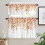 Orange Floral Kitchen Curtains and Valances Set 36 Inches 6