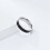Bague en acier inoxydable émaillé noir, 6 mm, taille 12 2