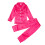 Girls' Pajama Set Glitter Satin Solid Color 2-Piece 2