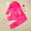 Girls Glitter Satin Pajama Set Solid Color 2-Piece 4