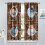 Retro Coffee Kitchen Curtains Rustic Brown 72x63in 8