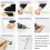 Tringle à rideaux flexible et pliable, dorée, fixation plafond/mur 7