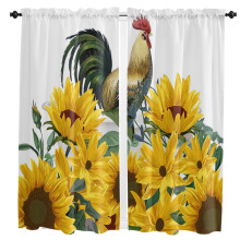 Lycoris Flower Black Curtains for Living Room Bedroom