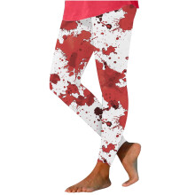 Women's pumpkin print leggings plus size ankle length