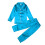 Girls' Pajama Set Glitter Satin Solid Color 2-Piece Sky 2