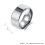 Stainless Steel Double Beveled Ring Silver Size 12 2