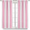 Striped Thermal Curtains Pink White Vertical 2 Panels 63x63 1
