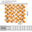 Checkerboard Curtains Boho Retro Beige Orange 72x63 in 2
