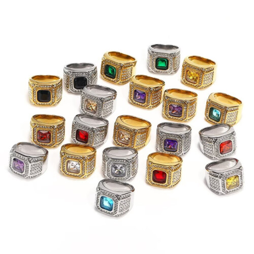 Stainless Steel Cubic Zirconia Promise Ring Silver Light 1