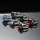 Stainless Steel Square Cubic Zirconia Ring Silver Red Size 3