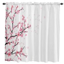 Lycoris Flower Black Curtains for Living Room Bedroom