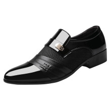 Herrskor i läder, slip-on, storlek 8