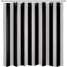 Douchegordijn roze groen verticale strepen 72x60 inch