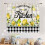 Lemon Kitchen Curtains Rustic Yellow Floral 2 Panels 42x54 3