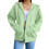 Women's Hoodie Jacket Light Green Oversize L 3