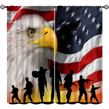 Gardiner med amerikansk flaggdesign, 2-delers sett, 55x39